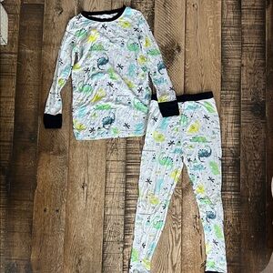 Little Sleepies Dinosaur Bamboo Pajama Set Boys Size 9/10